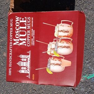 Set of 4 Moscow Mule Mugs Handcrafted Copper - 16 oz
